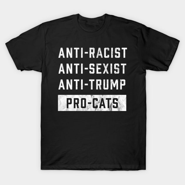 Anti Trump Funny Cat Lover T-Shirt by mindeverykind